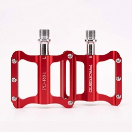 FYLY Mountain Bike Pedal FYLY-Bicycle Pedals, Aluminum Alloy Bike Pedals, Lightweight Non-Slip 9 / 16 Inch Bicycle Platform Pedals, for Road Cycling, Red