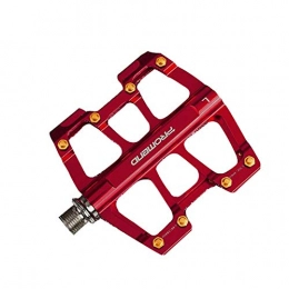 FYLY Spares FYLY-Bike Pedals 9 / 16", Non-Slip Mountain Bicycles Platform Pedals, Aluminum Alloy 3 Sealed Bearing Axle, for MTB and City Cycling, 1Pair, Red