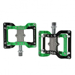 FYLY Spares FYLY-Mountain Bike Pedals, CNC Machined 9 / 16" Sealed Bearing Cycling Pedals, for MTB BMX Mountain and Road Bike, Green
