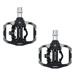 GAFOKI 1 pair Bike Pedals Parts Slip Platform Road Black Re Sealed Mountain Flat Anti- Aliminum Replacements Accessory Cycling for Mtb Pedal Skid Bearing Non Replacement Treadle