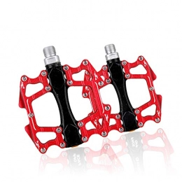 GAOLEI1 Spares GAOLEI1 Widened Mountain Bike Pedal Aluminum Alloy Case Bicycle Pedal Sealed Bearing High Strength Bike Pedals Non-slip Design Bicycle Accessories (red)