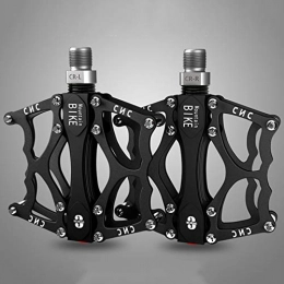 GAOword Spares GAOword Mountain Bike Pedals, New Aluminum Antiskid Ultralight Durable Bicycle Cycling Pedals Ultra Strong Colorful CNC 3 Sealed Bearings for BMX MTB Road Bicycle, Black