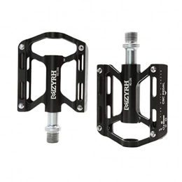 Garneck Mountain Bike Pedal Garneck 1 Pair Aluminum Alloy Bicycle Pedals Cycling 3 Bearing Pedals for Mountain Bike Road Bike Parts Accessories (Black)