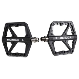 Garneck Mountain Bike Pedal Garneck Pair of Bicycle Pedals Nylon Mountain Bike Pedals Non-Slip Black Mountain Bike Road Bike MTB BMX Platform Pedals Replacement Bicycle Parts Outdoor Cycling Accessories