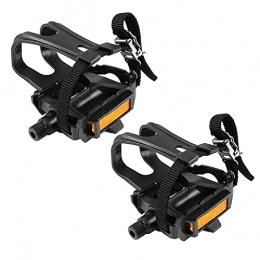 GDYJP Spares GDYJP Road Bike Dog Mouth Pedal with Reflector Durable Nylon Anti-Slip Mountain Bicycle Toe Clips Pedals Cycling Riding