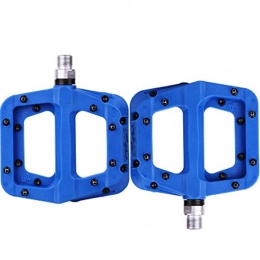GENFALIN Mountain Bike Pedal GENFALIN Bike Pedals Lightweight Fiber Bicycle Comfort Pedal Bicycle Lightweight, pair, Black Platform Mountain Wide (Color : Blue, Size : 125x100x15mm) Bicycle Parts