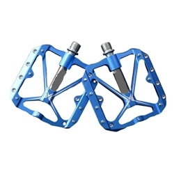 GENGGENG Mountain Bike Pedal GENGGENG YEJIANGHUA Fit For Flat Bike Pedals MTB Road 3 Sealed Bearings Bicycle Pedals Mountain Bike Pedals Wide Platform Accessories Part (Color : X17 Blue-Titanium)