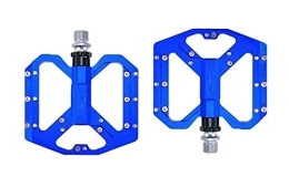 GENGGENG Mountain Bike Pedal GENGGENG YEJIANGHUA Fit For Flat Foot Ultralight Mountain Bike Pedals MTB CNC Aluminum Alloy Sealed 3 Bearing Anti-slip Bicycle Pedals Bicycle Parts (Color : Blue)