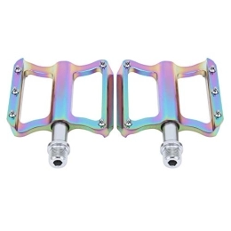 Germerse Spares Germerse Bicycle Pedal, Road Bike Pedal, 10x80x20mm 9 / 16 Thread Bicycle Platform Flat Pedals Lightweight for MTB Bike Mountain Bikes(Bright color)
