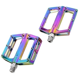Get Out! Metal Mountain Bike Pedals Flat Road Bike Pedals - 2pk Aluminum 9/16in Universal Bicycle Pedals Cruiser to BMX