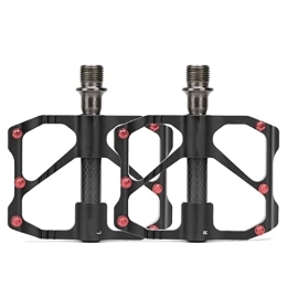 GFHTH Spares GFHTH Bike Pedals, Bicycle Pedals Lightweight, Mountain Bike Pedals Of Carbon Fiber Bearing, M14 Bicycle Platform Pedals 3 Bearings Design for Road Bikes, Black-Road