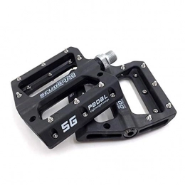 GGreenary Spares GGreenary Portable Mountain Bike Bicycle Pedals Nylon Fiber 4 Colors Big Foot Road Bike Bearing Pedals Bicycle Bike Parts (Color : Black)