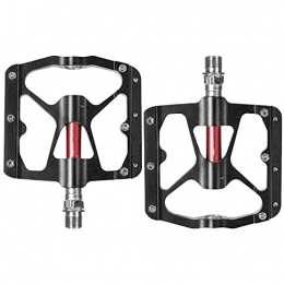 GHabby Mountain Bike Pedal GHabby 1 Pair Bicycle Pedal Components, Aluminum Alloy Sealed Bearing Cycling Pedal Parts Lightweight Non-slip Wide Flat Pedal, for Mountain Bike and Road Bikes, Universal Thread