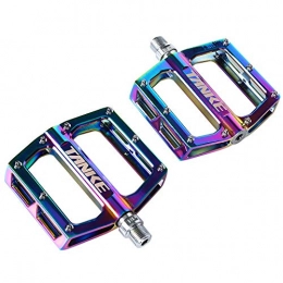 GHMOZ Outdoor sport Oil Slick Mountain Bicycle Pedals MTB Platform Aluminum Road Bike Pedals Bearing Anti-Silp BMX Folding Bike Pedals Bicycle Parts (Color : Rainbow)