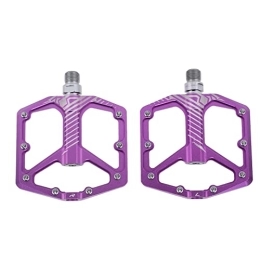 Gind Spares Gind Non Slip Bike Bearing Pedals, Mountain Bike Pedals Crack Resistance Corrosion Resistance High Performance High Strength for City Bikes for Folding Bikes(Purple)