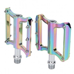 Gmkjh Spares Gmkjh Aluminum Alloy Bike Pedals Colorful Mountain Bike Pedals Lightweight Flat Bicycle Pedal Sets