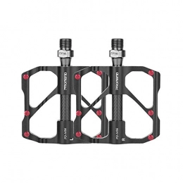 GOEXM Mountain Bike Pedals Lightweight Aluminum Alloy Bicycle Pedal Non-Slip 3 Brearings Cycling Platform Flat Pedals for MTB BMX Road Bike (Black)