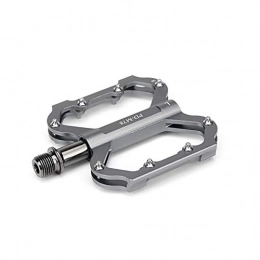 GOODLQ Mountain Bike Pedal GOODLQ Mountain Bike Bicycle Pedals Aluminum Alloy Palin Bearing Pedals Bicycle Accessories, Silver