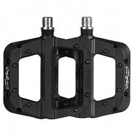 Goodvk Mountain Bike Pedal Goodvk Bike Pedals Bicycle Pedals MTB Road Bike Nylon Fiber Ultralight Pedals Foot Platform Cycling Parts Easy to Operate (Color : Black, Size : 12.5x10cm)