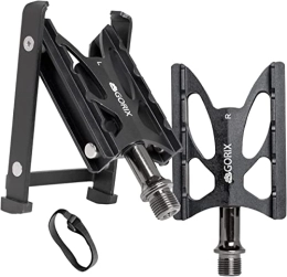GORIX Spares GORIX Bike Flat Pedals Built-in Stand Pedal Stand Oil Slick Road Mountain MTB Bicycle (GX-FYK26) (Black)