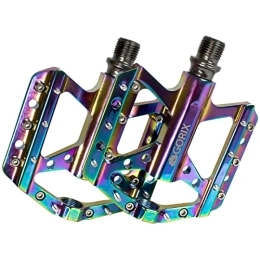 GORIX Mountain Bike Pedal GORIX Bike Flat Pedals Oil Slick Wide Lightweight with Non-Slip Spike Pin Road Mountain MTB Bicycle(GX-FY251)