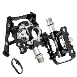 GORIX Spares GORIX Bike Pedals Built-in Stand Pedal One Side Flat Binding Pedal Cleat Set Shimano SPD Compatible MTB Road Mountain Bicycle(GX-PMXK106)