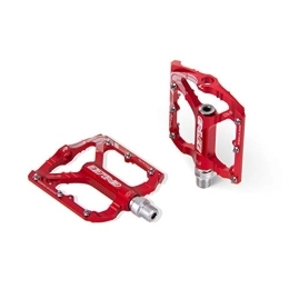 GRTE Spares GRTE Mountain Bike Pedals, 9 / 16" Bike Bearings Pedals Non-Slip Road Bike Pedals All Aluminium Pedals, Red