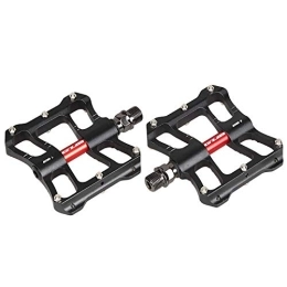 GRTE Mountain Bike Pedals,Aluminium Anti-Slip Pedals Abrasion Ultralight Road Bike Bearings 9/16" Chrome-Moly Steel Axle Core for Mountain Folding Bicycles Road Bikes,Black
