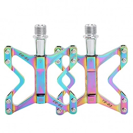 GSYNXYYA Mountain Bike Pedal GSYNXYYA Bicycle Pedals, 14Mm Peilin Bearing Road Bike Matte Pedals, Aluminum Alloy Mountain Bike with Widened Pedals Accessories(3.3 * 3.1 * 0.47In), color