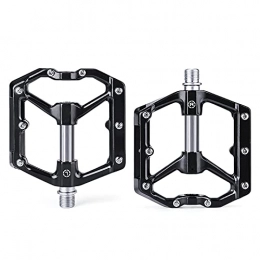 GSYNXYYA Mountain Bike Pedal GSYNXYYA Bicycle Pedals, 14Mm Road Bike Riding Pedal Accessories, Aluminum Alloy Mountain Bike Widen Pedals Waterproof(4.1 * 4 * 0.9In), Black titanium