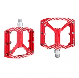 GSYNXYYA Spares GSYNXYYA Bicycle Pedals, Aluminum Alloy Mountain Bike with Widened Pedals Accessories, Peilin Bearing Road Bike Matte Pedals(Waterproof), Red
