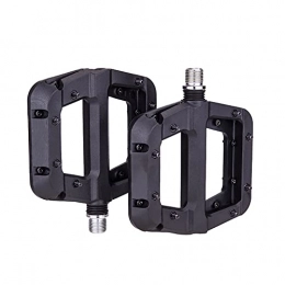 GSYNXYYA Spares GSYNXYYA Bicycle Pedals, Nylon fiber bearing non-slip pedal, Sturdy durable, 9 / 16 inch Mountain bike pedals(124 * 109mm), Black