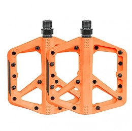 GSYNXYYA Spares GSYNXYYA Bicycle Pedals, Nylon Fiber Bearing Non-Slip Pedal, Waterproof / Sturdy Durable, M14 Mountain / Road Bike Metal Pedals(5.3 * 4.3 * 0.5In), Orange