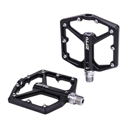 Guangcailun Mountain Bike Pedal Guangcailun ZTTO JT07 1 Pair Alloy Pedal 32 Spikes Anti-slip Solid Color Mountain Bike Pedals Outdoor Replace Cycle Parts, Black