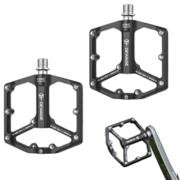 Gujugm Mountain Bike Pedal Gujugm Mountain Bike Pedal, Non-Slip Lightweight Aluminum Alloy Bicycle Platform Pedals - Lightweight and Waterproof Bicycle Platform Pedal