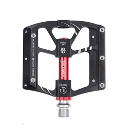 GUOJIN Spares GUOJIN Road Mountain Bike Pedals Aluminum Alloy Bearing Bicycle Parts Anti-skid Lightweight Riding Foot Platform Durable Parts, Black