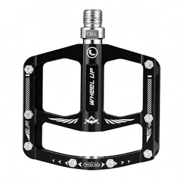 GUOLINGHUI Spares GUOLINGHUI Bicycle Flat Pedals, Aluminum alloy Sealed bearing pedal, Cycling Platform Pedal, Bike Accessories，308g Bicycle Platform (Color : Black)
