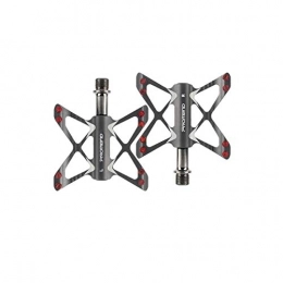 Guyuexuan Spares Guyuexuan Mountain Bike Pedals, Ultra Strong Colorful CNC Machined 9 / 16" Cycling Sealed 3 Bearing Pedals, Simple Butterfly Design The latest style, and durable (Color : Gray)