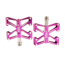 Guyuexuan Mountain Bike Pedal Guyuexuan Mountain Bike Pedals, Ultra Strong Colorful CNC Machined 9 / 16" Cycling Sealed 3 Bearing Pedals The latest style, and durable (Color : Purple)