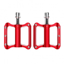 GXFWJD Mountain Bike Pedal GXFWJD 3 Bearing Pedals Non-Slip Bike Pedal Lightweight Aluminum Alloy Mountain Bike, Road Bike, Fixed Gear Bicycle Sealed Bearing Pedals 9 / 16 '' (Color : Red)