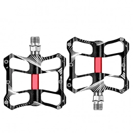 GYMNASTIKA Spares GYMNASTIKA Outdoor Mountain Bike Pedals Bicycle Flat Pedals, 2Pcs Pedals Lightweight Fine Workmanship Aluminum Alloy Cycling Riding Flat Pedals for Road Mountain Bike Black