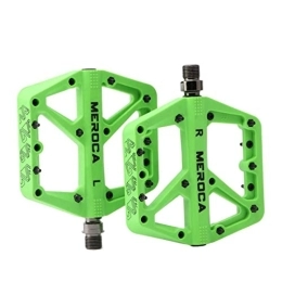 HAIBING Spares HAIBING Mountain Bike Pedal Nylon Fiber Non-slip Bike Platform Diverse Colors Pedal Bicycle Accessories Replacement upgrade accessories (Color : Green)