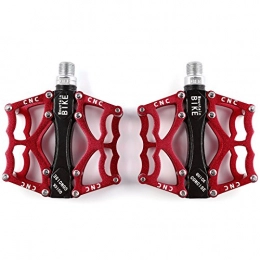 Hamimelon Mountain Bike Pedal Hamimelon Lightweight Mountain Bike Platform Pedals Flat Sealed Bearing Bicycle Pedals 9 / 16 (Red)