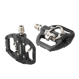 Harilla Spares Harilla Bicycle Mountain Bike Pedals with SPD Cleats Aluminum 3-Sealed Bearing Dual Sided MTB Bike Parts Clipless Pedals