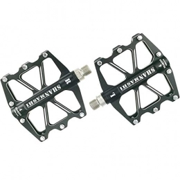 HBRT Spares HBRT Mountain Bike Pedals, Ultra Strong Large Platform Flat Pedals 9 / 16" Cycling Sealed 4 Bearings Corrosion-Resistant Spindle