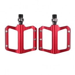 HCHD Spares HCHD 1Pair 3-Bearing Ultralight Aluminum Bicycle Pedals Mountain Bike Parts (Color : Red)