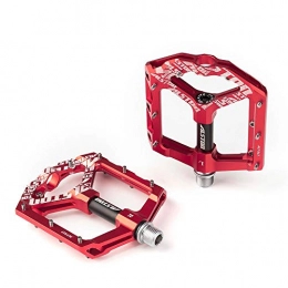 HDHL Spares HDHL MTBBicycle Pedal Mountain Bike Pedal Mountain Bike Pedal Platform Bike Flat Alloy Pedal9 / 16"3Bearing RoadRed