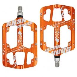 HDHL Spares HDHL Ultra-light and ultra-thin3bearing pedal aluminum alloy mountain bikeMTBanode bicycle pedal road bicycle pedalOrange