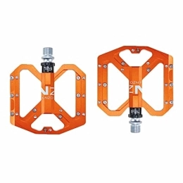 HEIMP Spares HEIMP Mountain Bike Road Bicycle Non-Slip Lightweight Cycling Nylon Fiber Platform 3 Bearings Pedals (Color : Orange)
