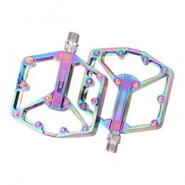 Hellery Mountain Bike Pedal Hellery Mountain Bike Pedals Aluminium Alloy Bicycle Platform Pedals for BMX MTB 9 / 16" (1Pair) - Colorful